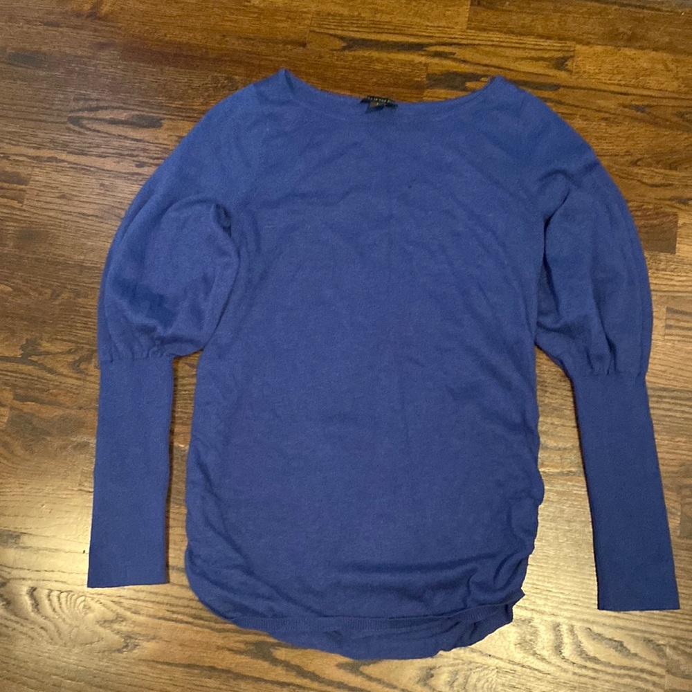 Blue maternity sweater